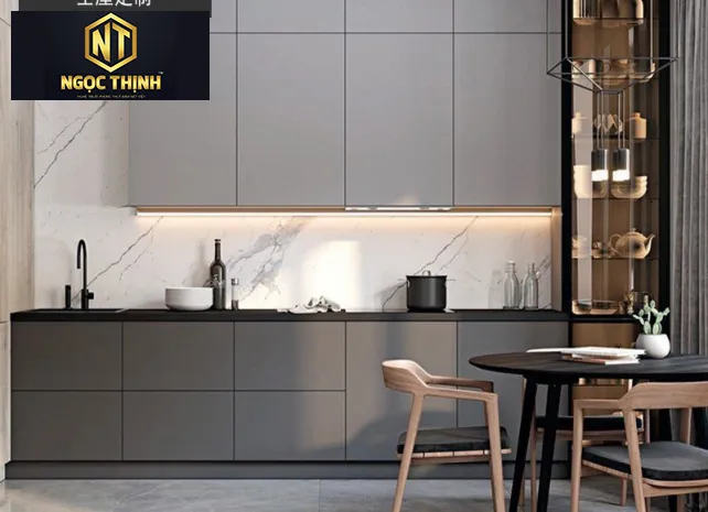 Xưởng Nội Thất Ngọc Thịnh Đồng Nai - Mẫu tủ bếp cao cấp thiết kế tối giản - TBNT03